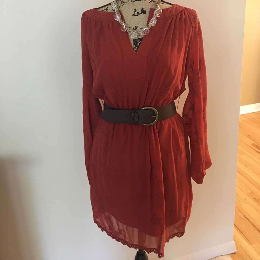 NWT Chelsea & Violet Rust Colored Dress Sz M